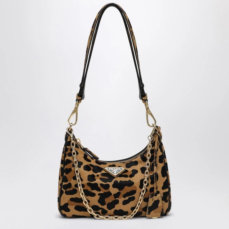 Prada Re-edition leopard Shoulder Bag in Leather