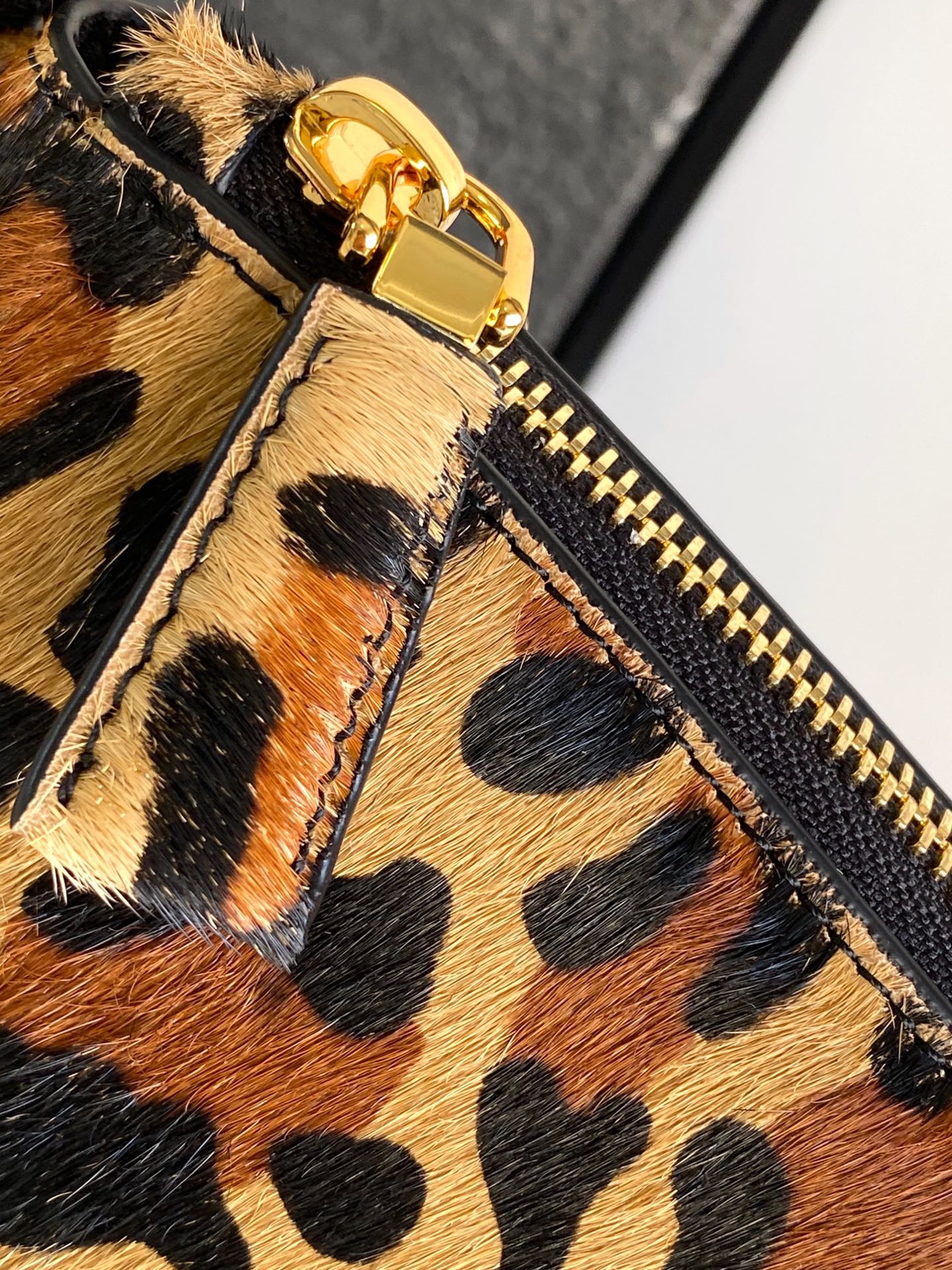 Prada Aimée large leather shoulder bag Leopard Print