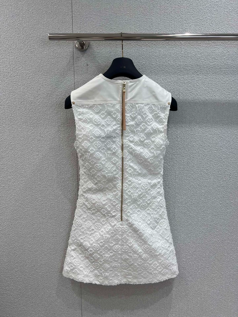 LOUIS VUITTON 1AHHXI Monogram Fil Coupé Denim Dress