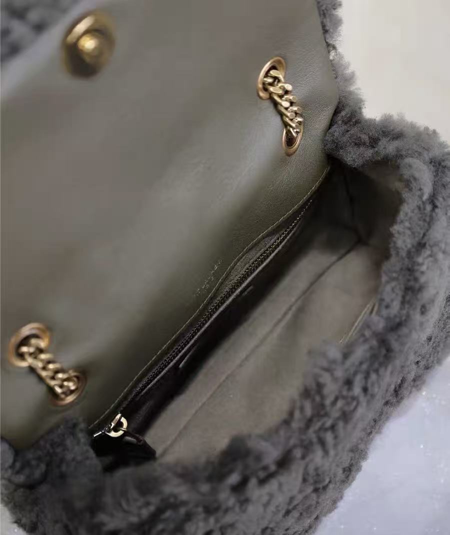 YSL JAMIE Lambskin & Shearling Combination