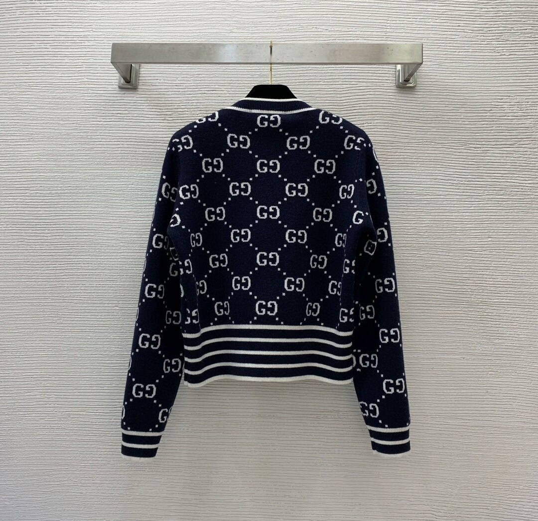 Gucci Wool Knit Cardigan Top