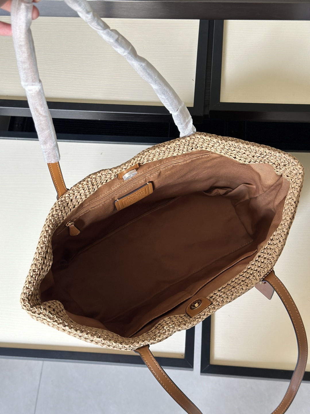 Coach Raffia Woven Tote Bag