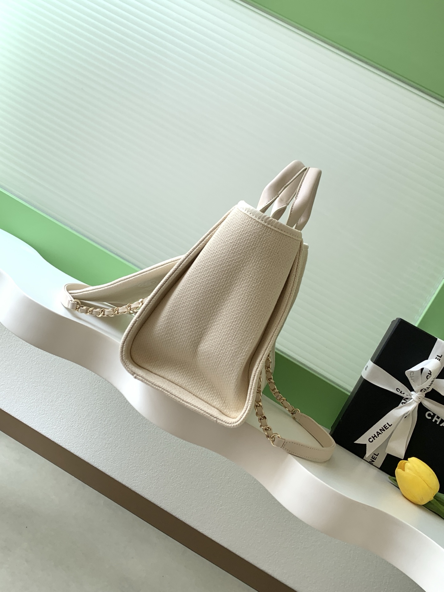 Chanel Deauville Canvas Cream