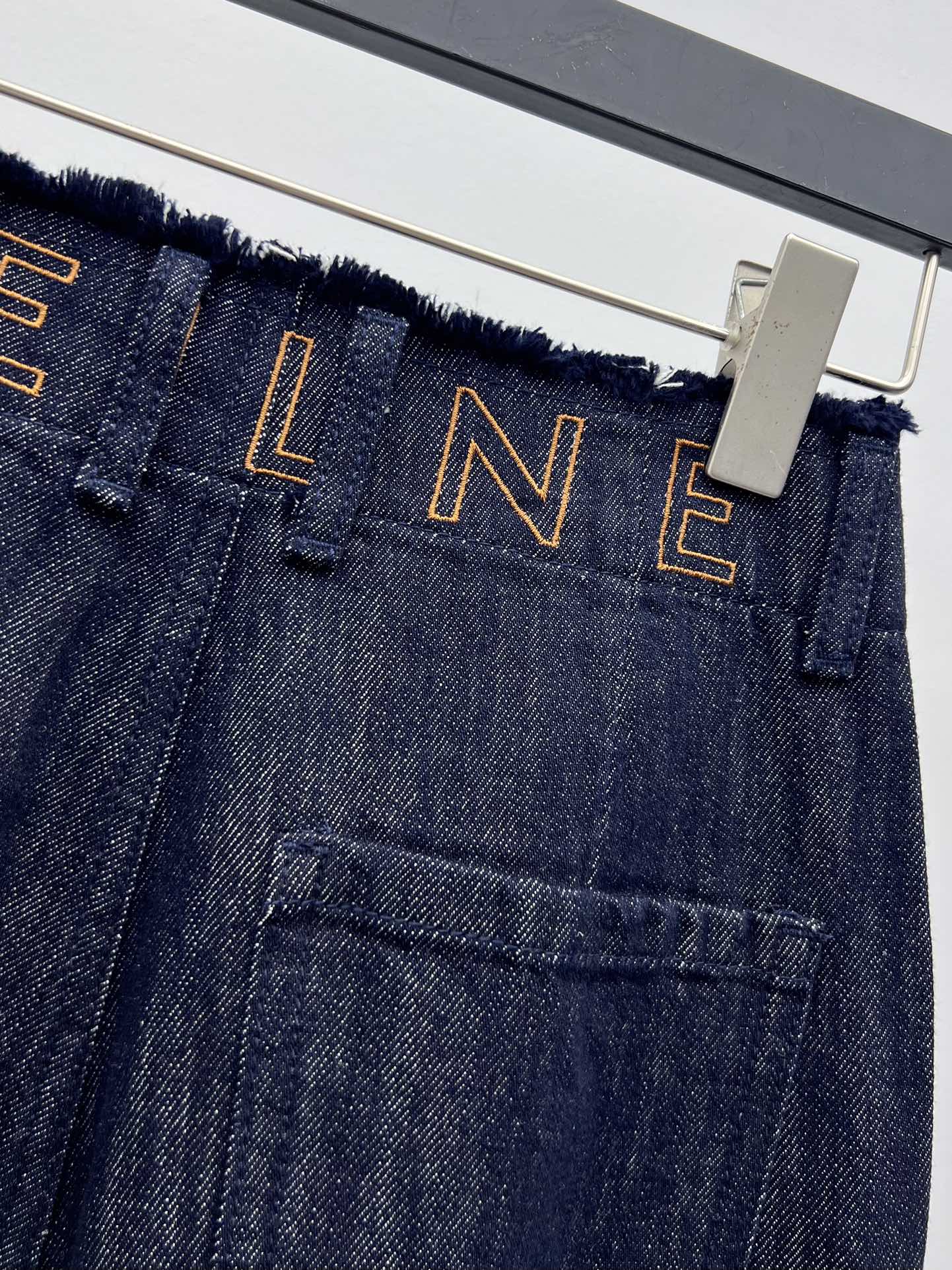 CELINE Gold Buckle Wide-Leg Trousers