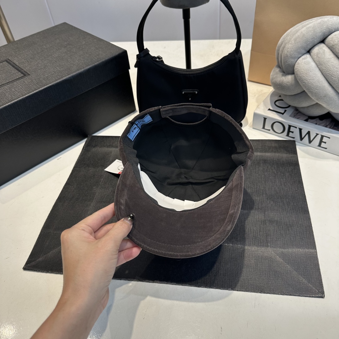 Prada Velvet Baseball Cap