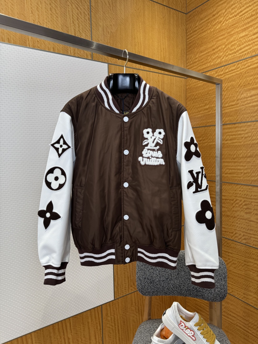 LOUIS VUITTON Floral Baseball Jacket