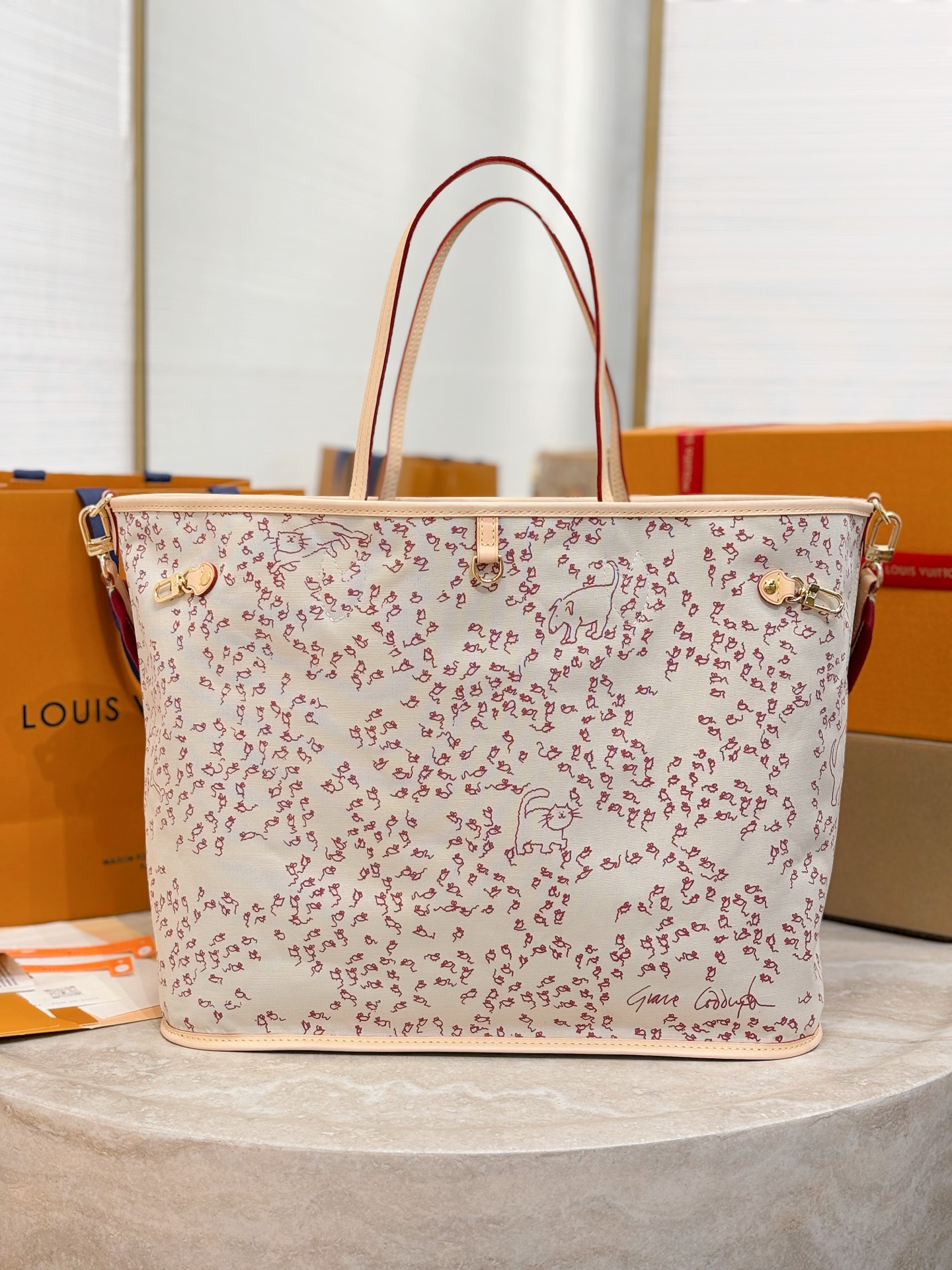 LV M15124 Neverfull Inside Out GM