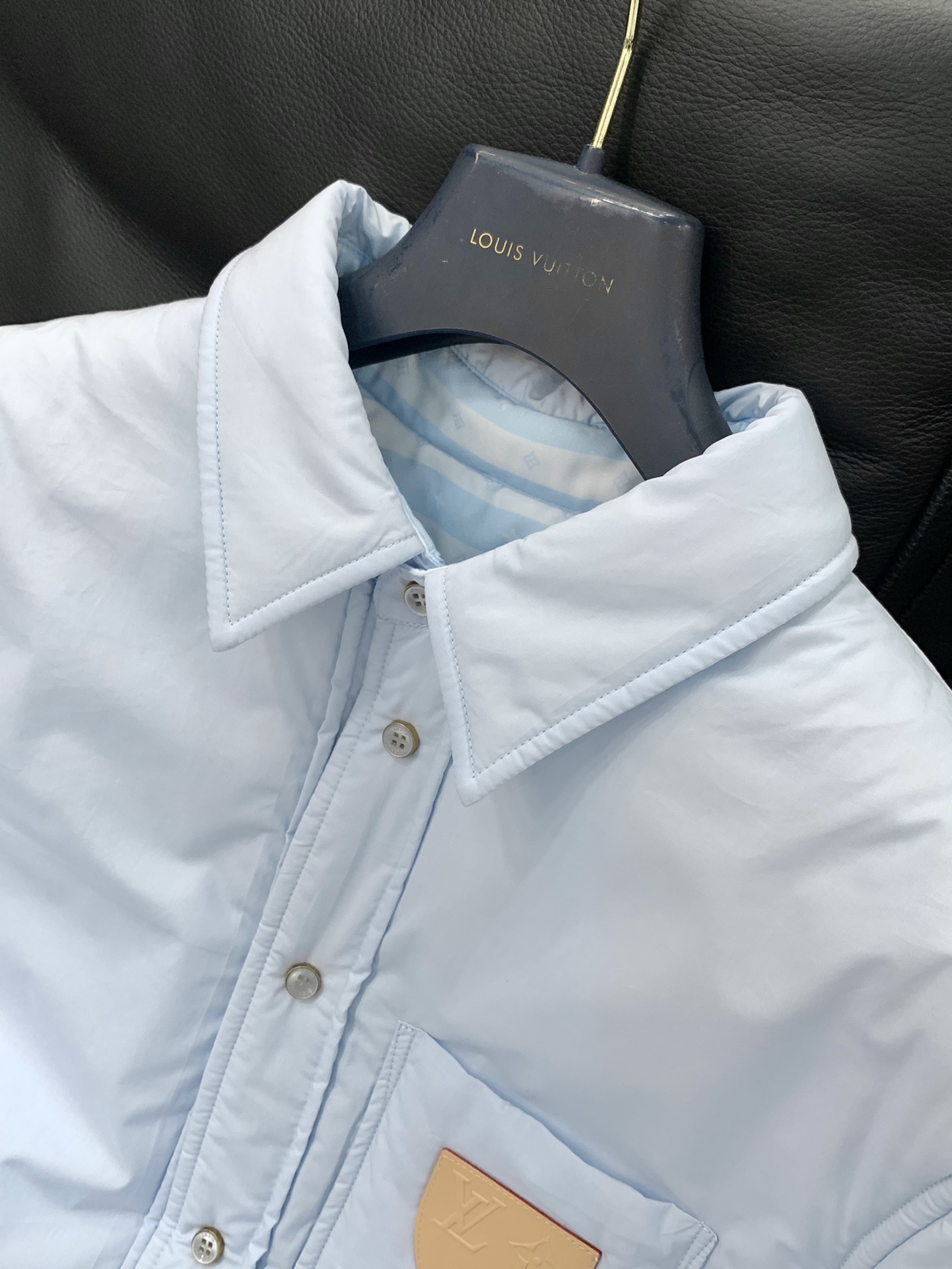 LV 1AJBES Reversible Padded Long-Sleeved Overshirt