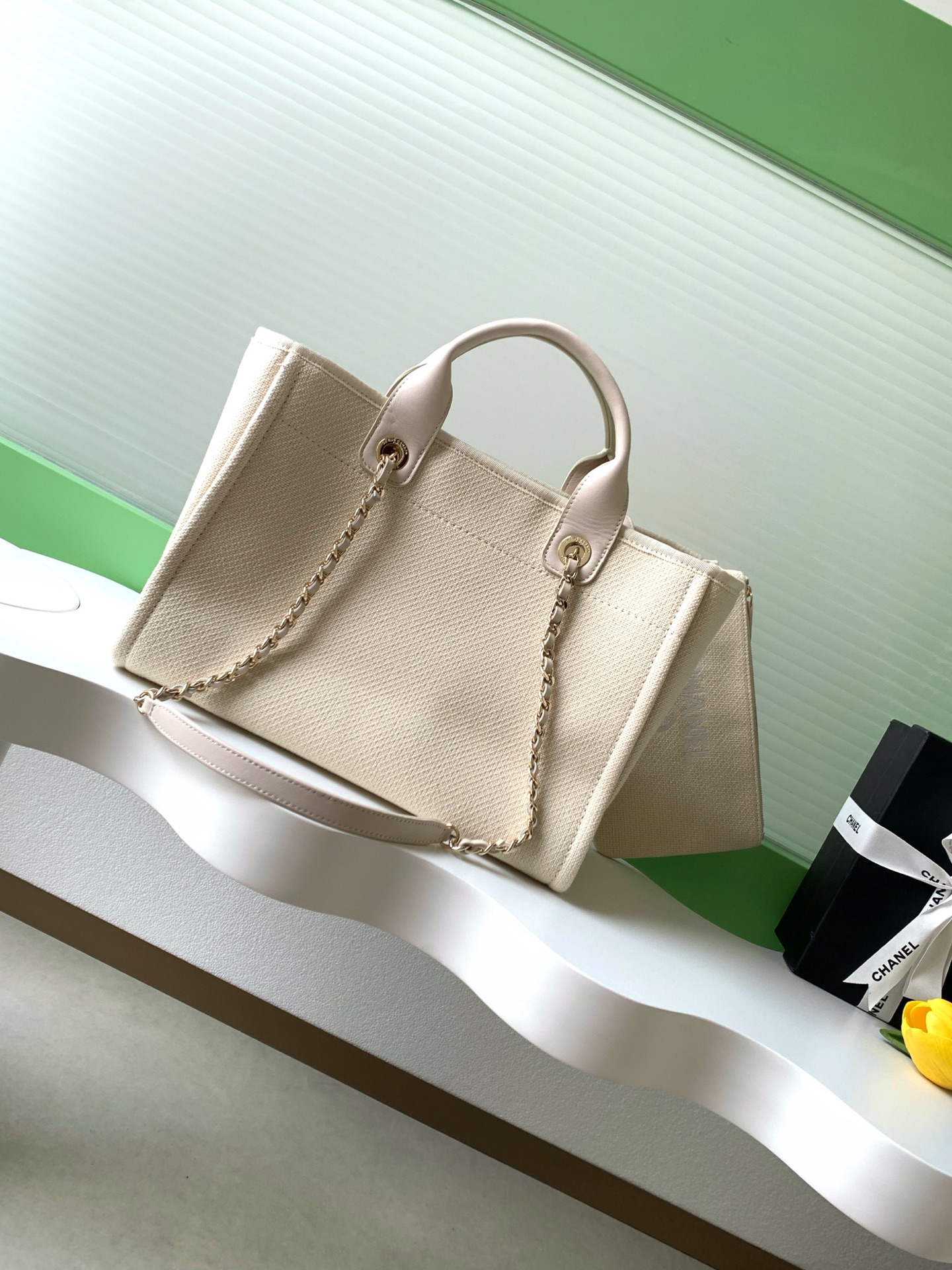 Chanel Deauville Canvas Cream
