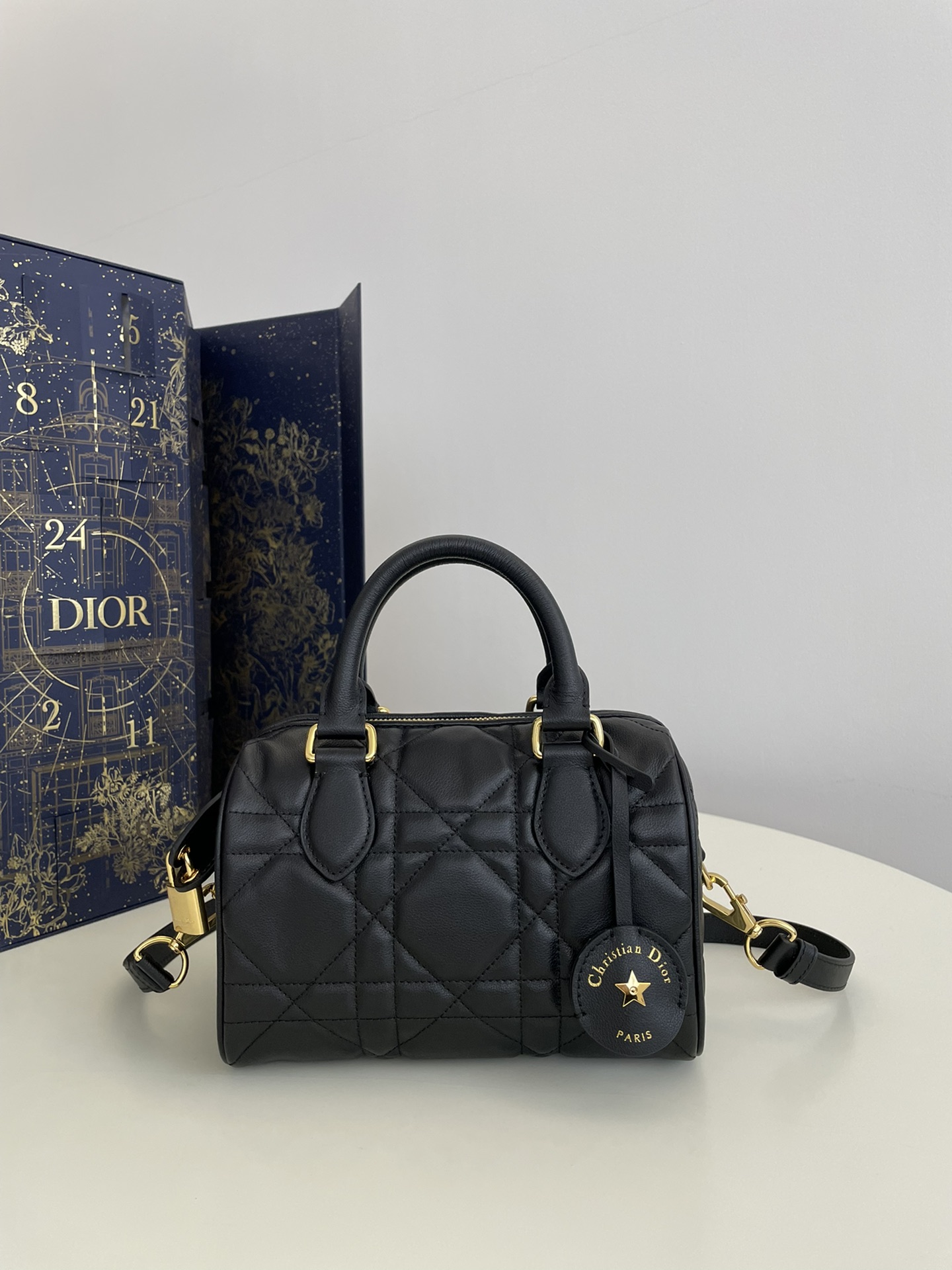 Dior Groove 20 Bag Black Macrocannage Calfskin
