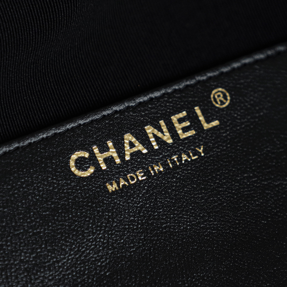 Chanel 25K Hobo Bag — Black Quilted Leather with Shearling Trim (Small)