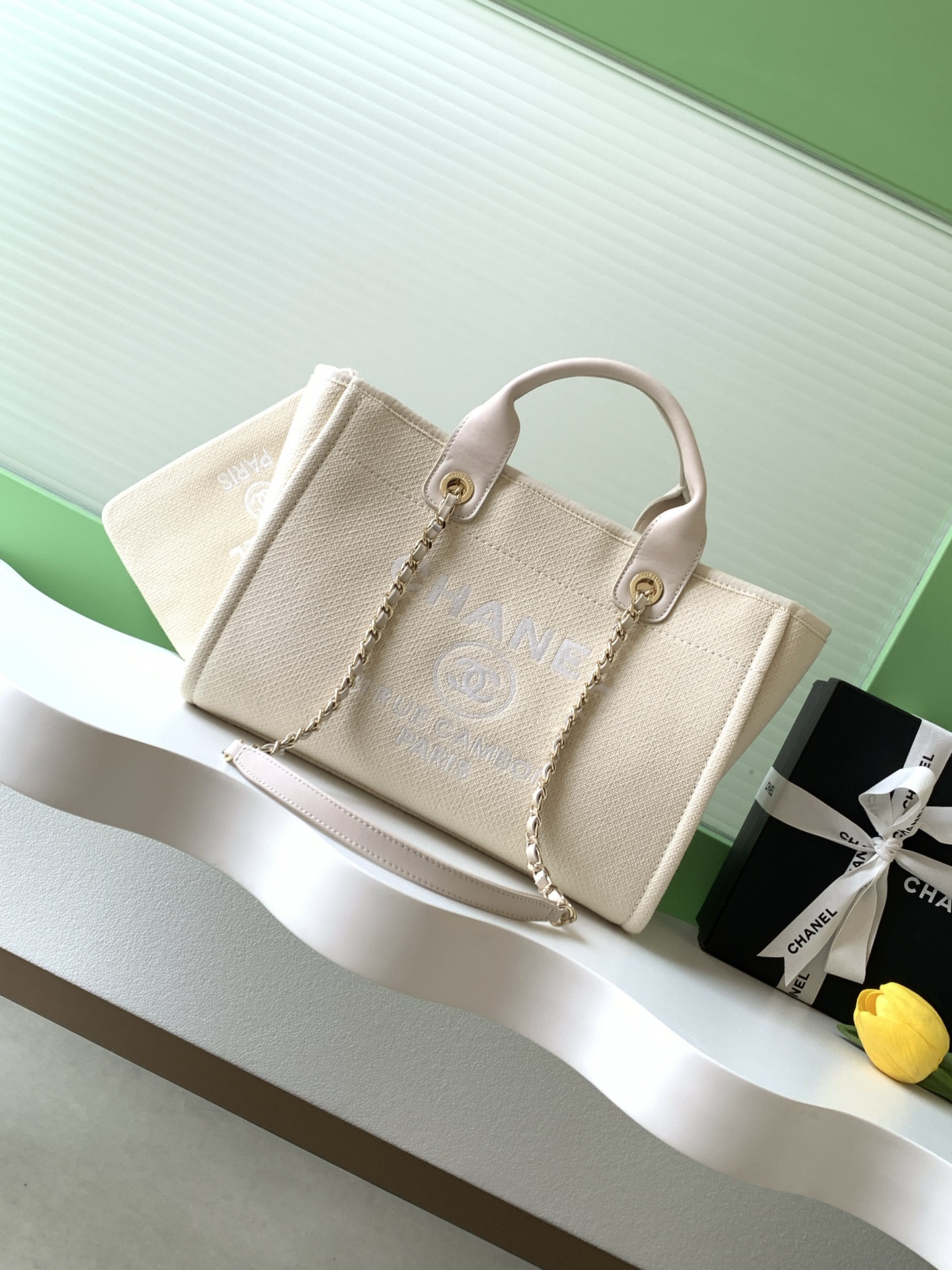 Chanel Deauville Canvas Cream