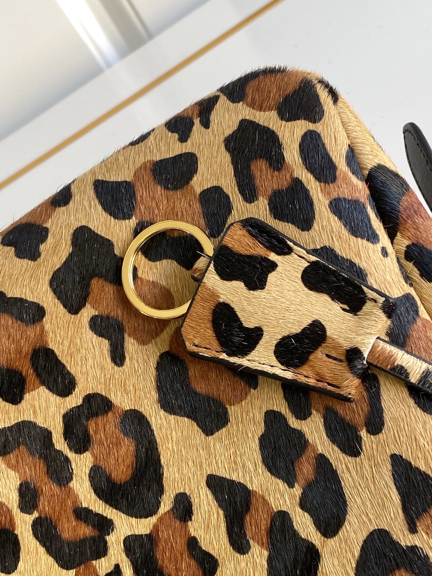 Prada Aimée large leather shoulder bag Leopard Print