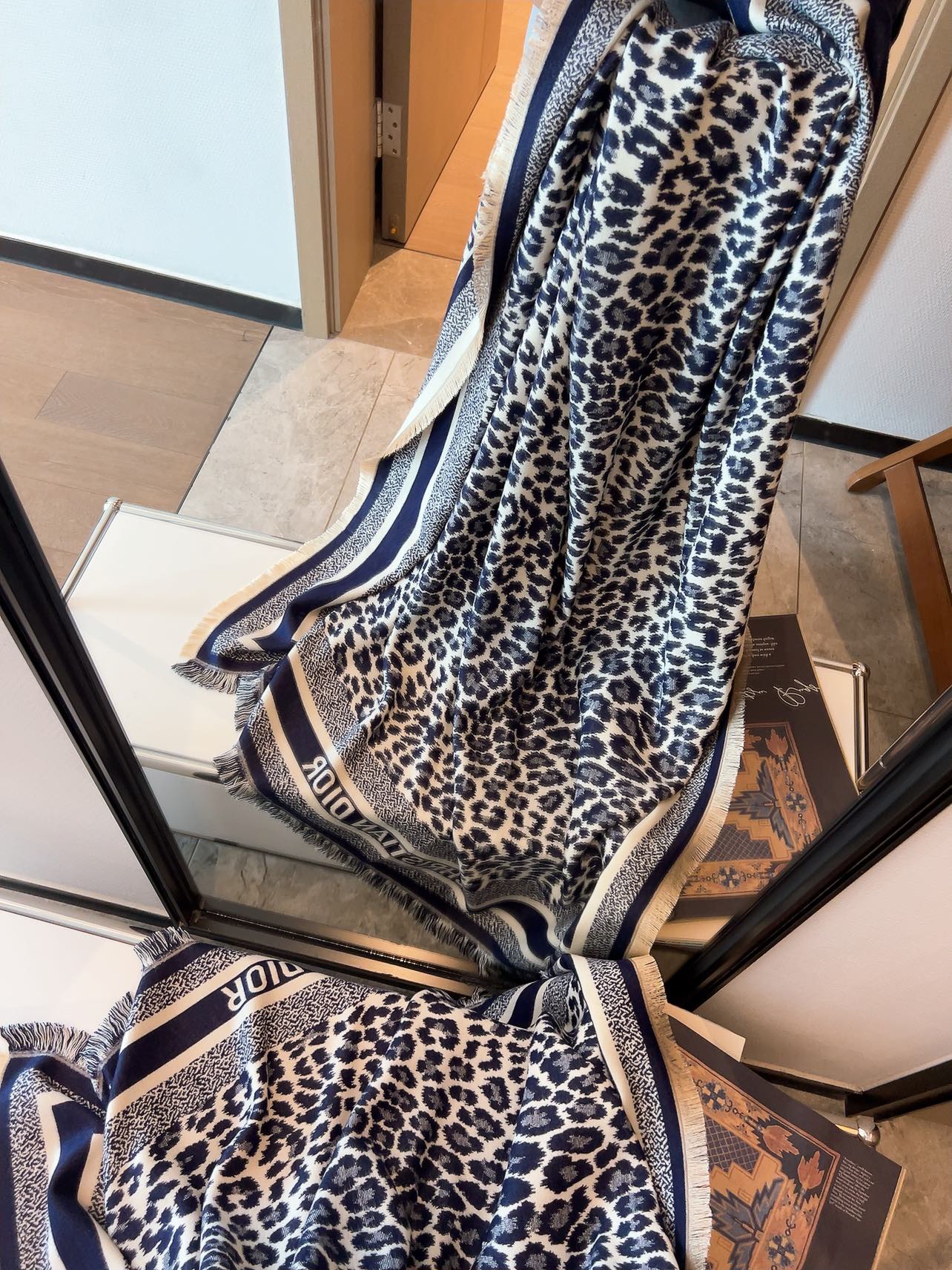 Dior Leopard Print Scarf -Cashmere 🐆