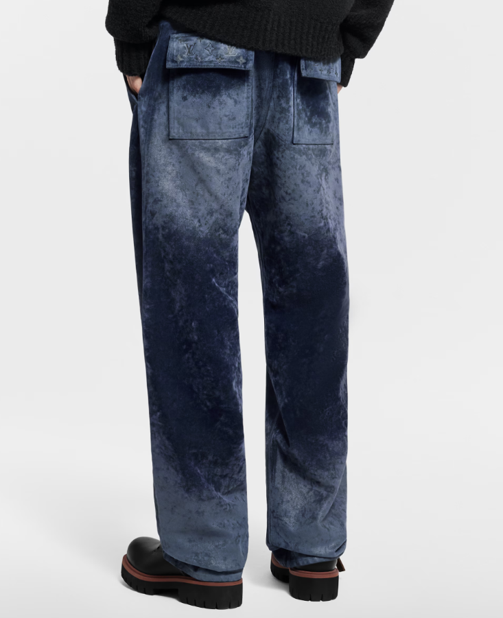 LOUIS VUITTON 1AJBKA Velvet Denim Pants With Monogram Details