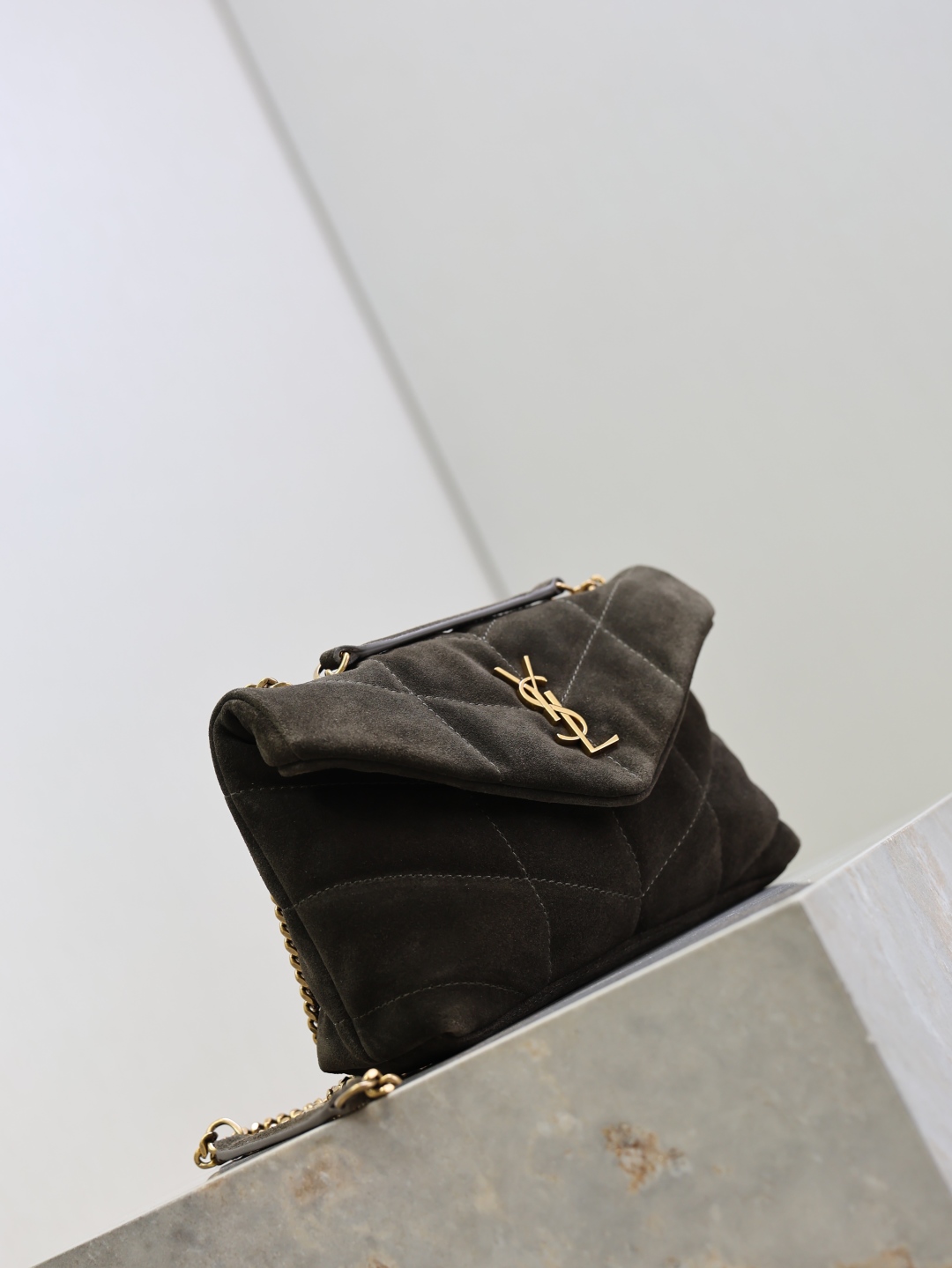 YSL Toy PUFFER in suede