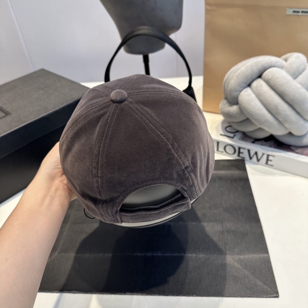 Prada Velvet Baseball Cap