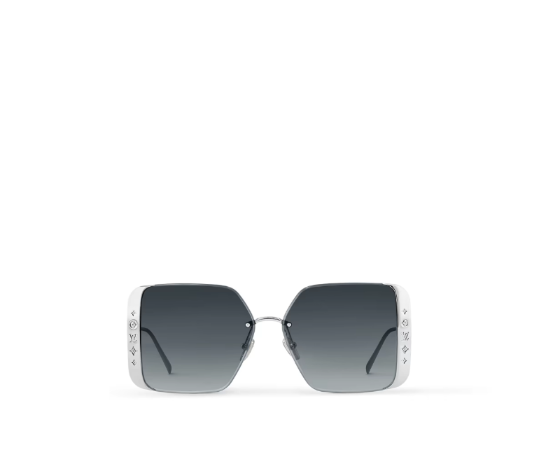 Louis Vuitton Z2009U Moon Metal Square Sunglasses Silver