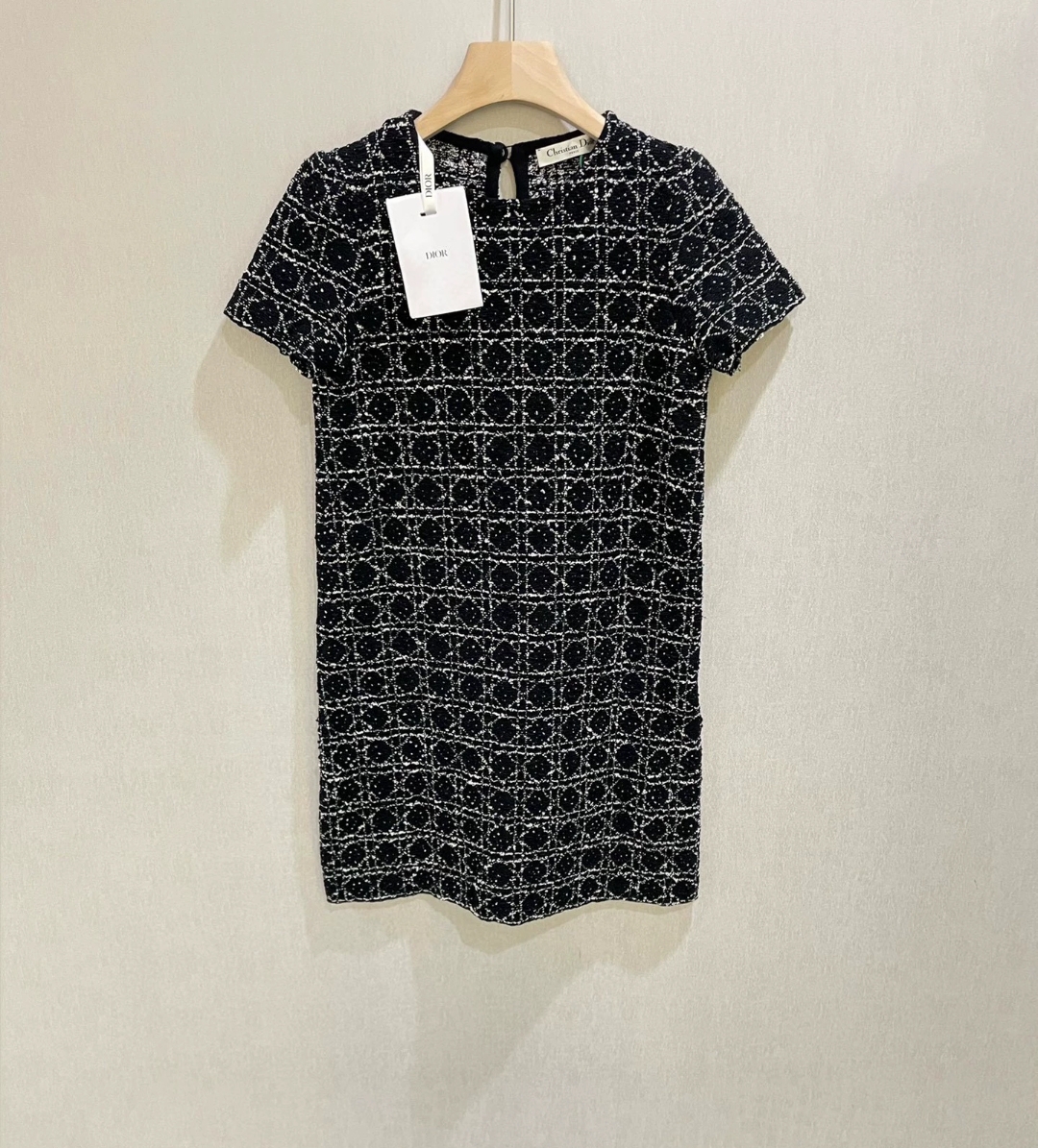 Dior Short Sleeved Dress Women's Black