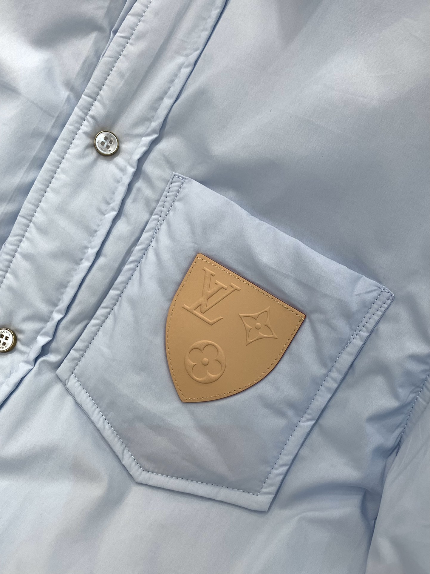 LV 1AJBES Reversible Padded Long-Sleeved Overshirt