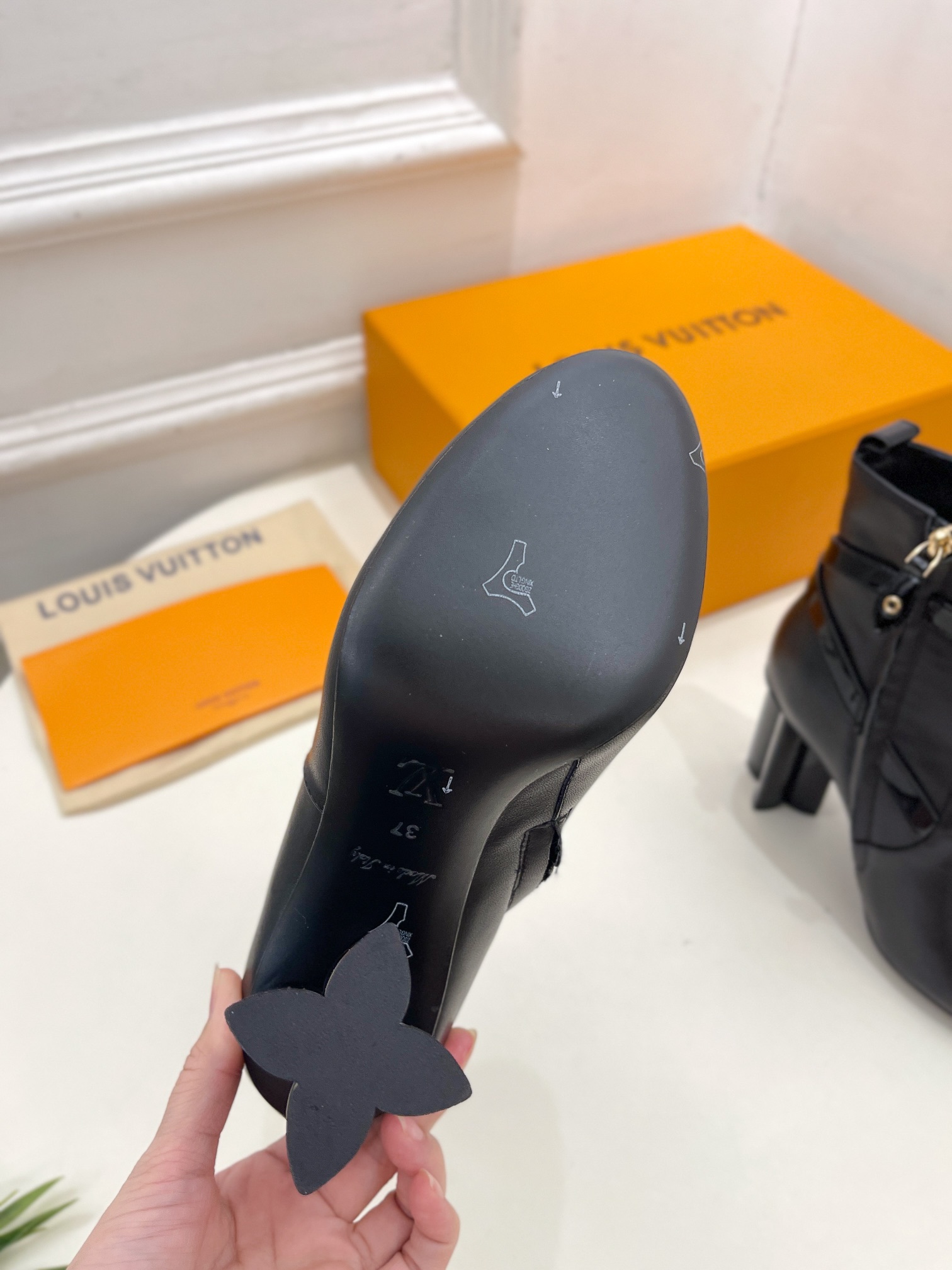 LV Silhouette Leather Ankle Boots with Monogram Flower Heel