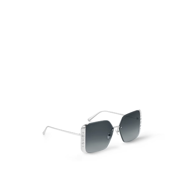 Louis Vuitton Z2009U Moon Metal Square Sunglasses Silver