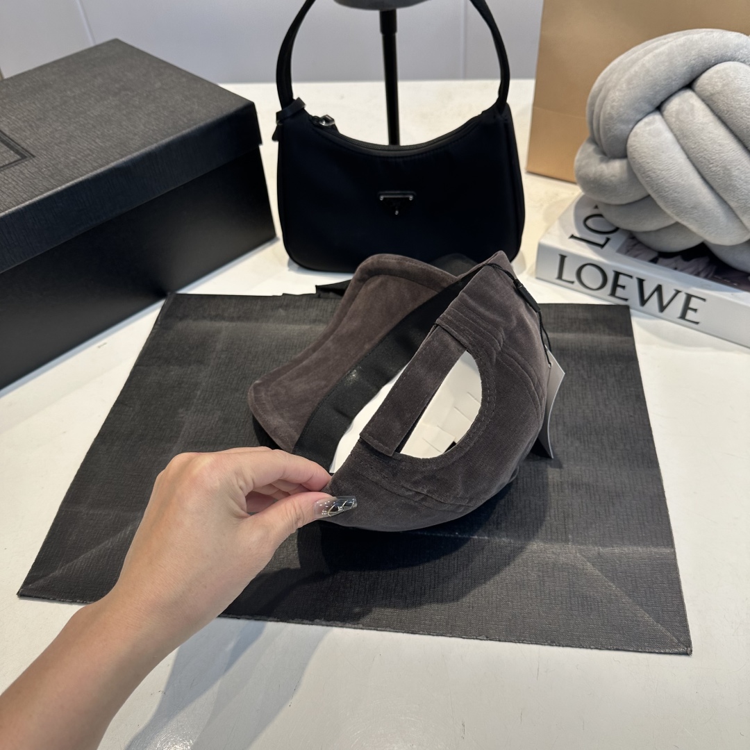 Prada Velvet Baseball Cap