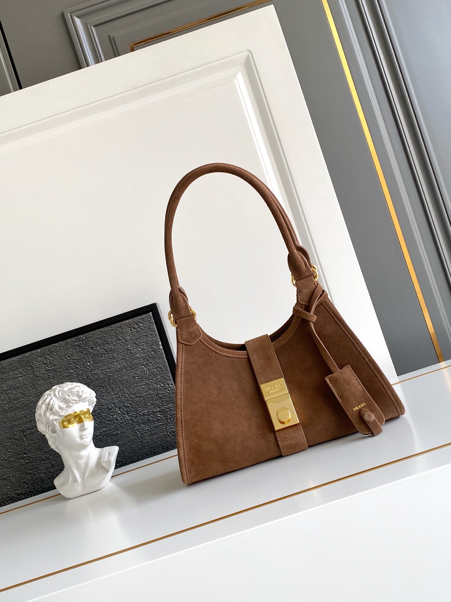 Prada Small suede tote bag