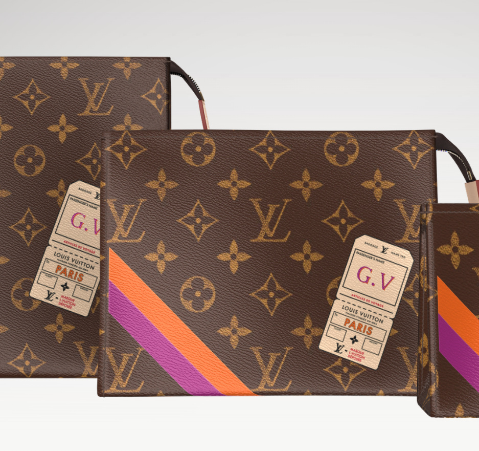 LOUIS VUITTON P01952 Customisable Trio Toilet Pouch Mon Monogram