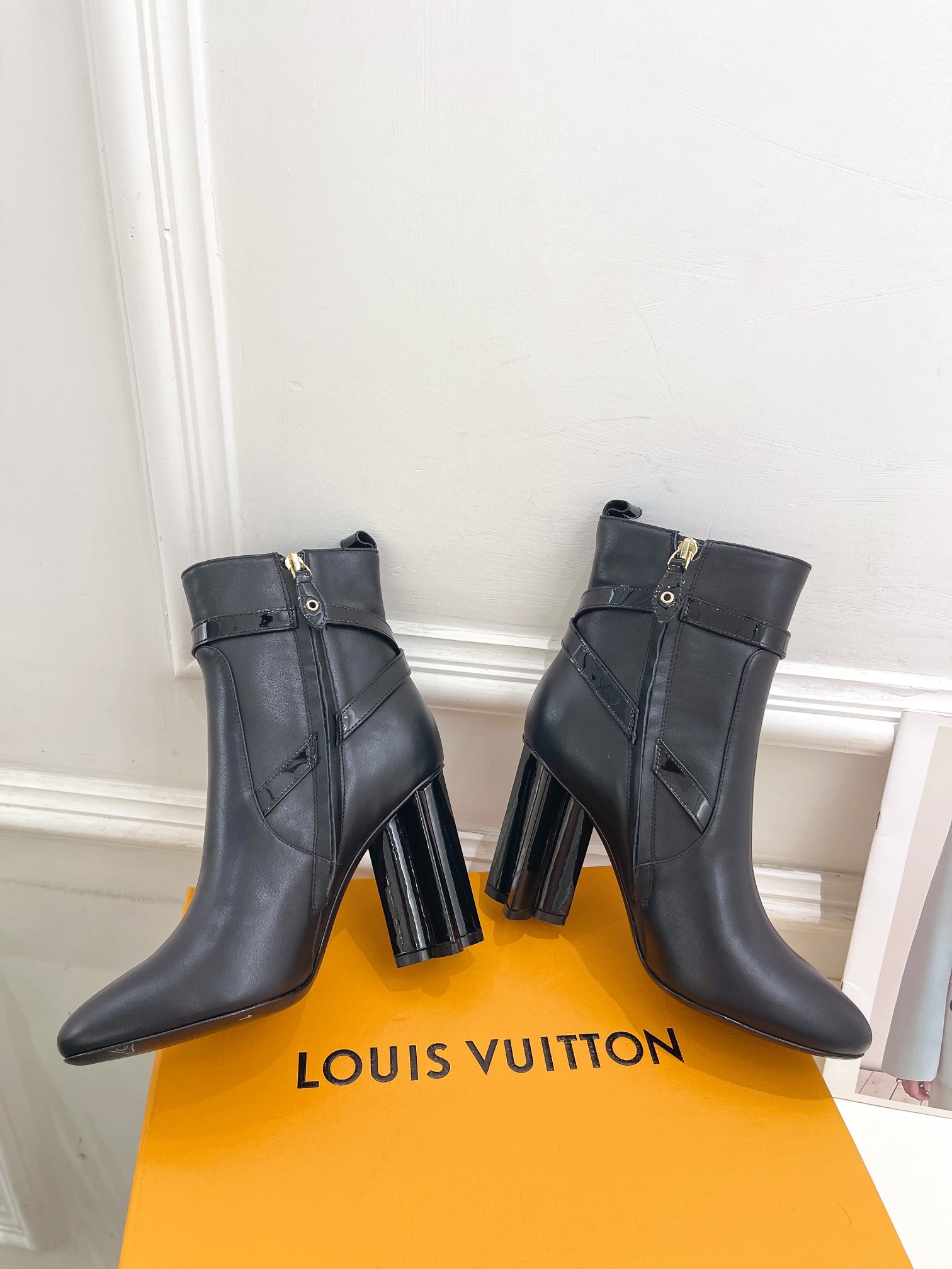 LV Silhouette Leather Ankle Boots with Monogram Flower Heel