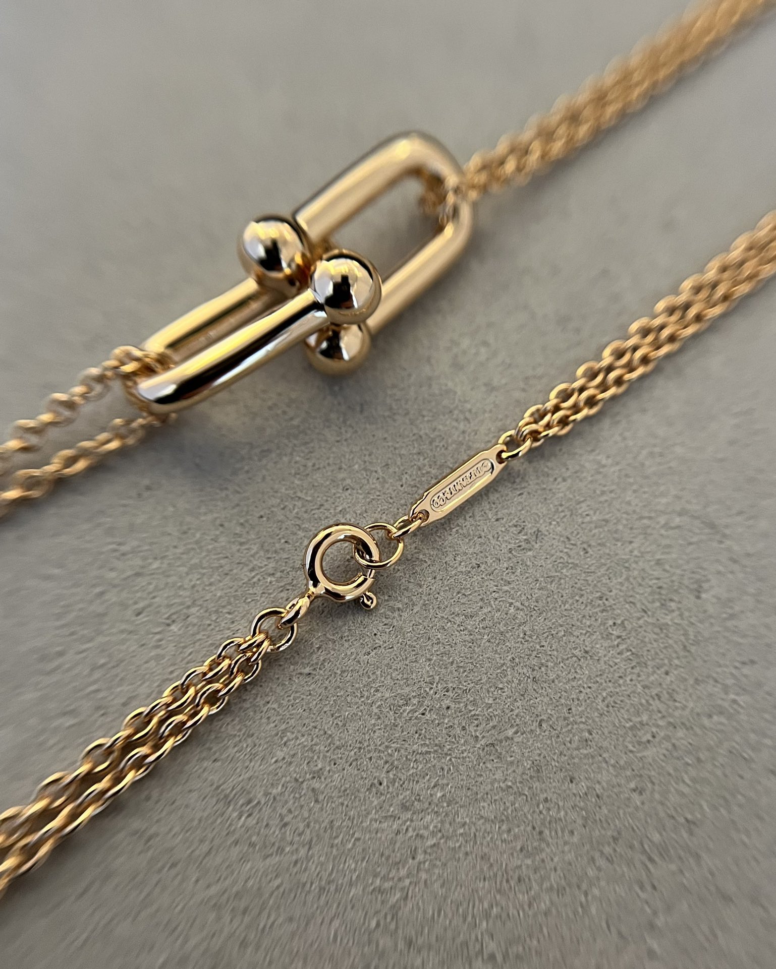 Tiffany HardWear Double Link Necklace in Rose Gold