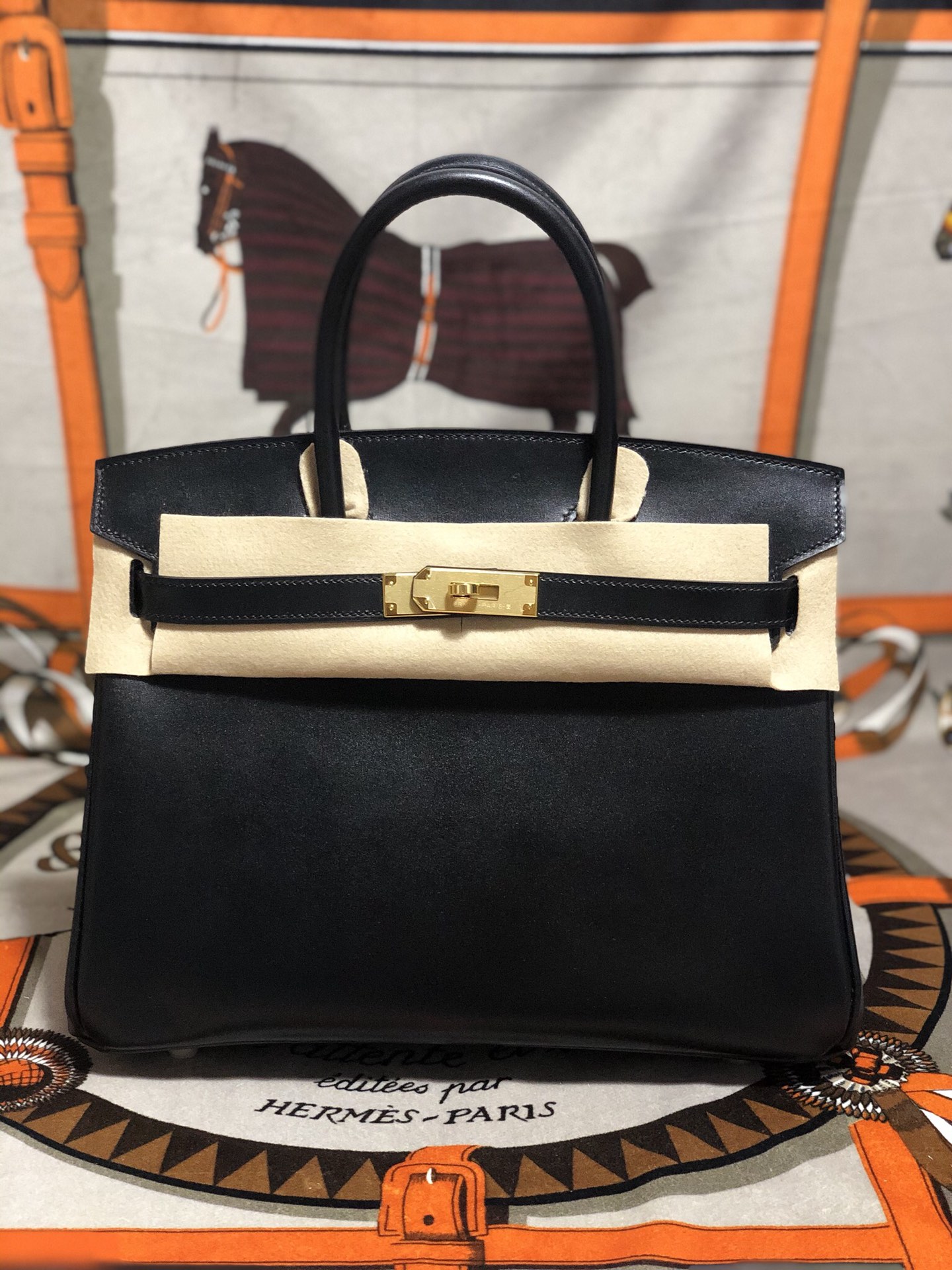 Hermès BOX birkin 30-35 customized