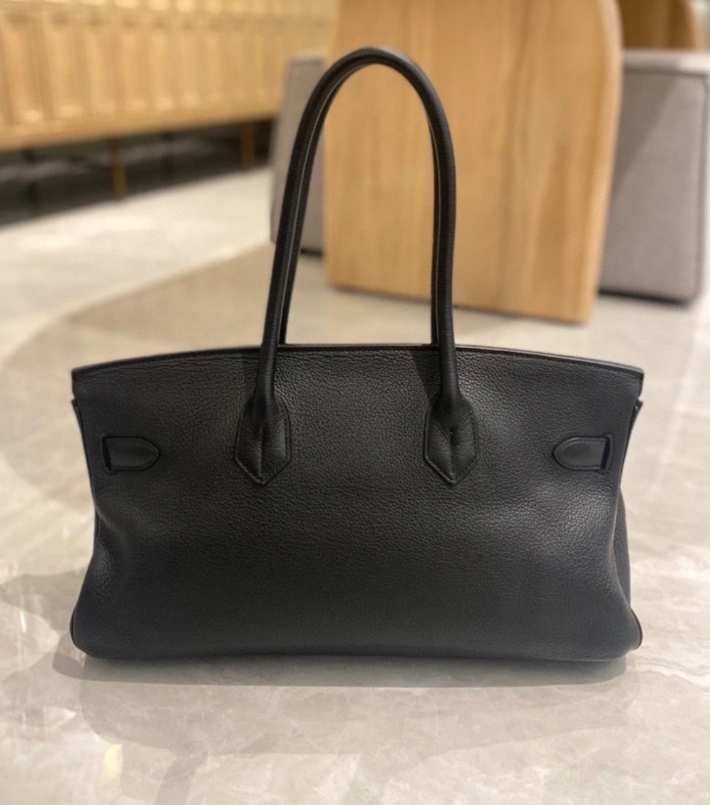 Hermès Brikin 29 black silver buckle custom