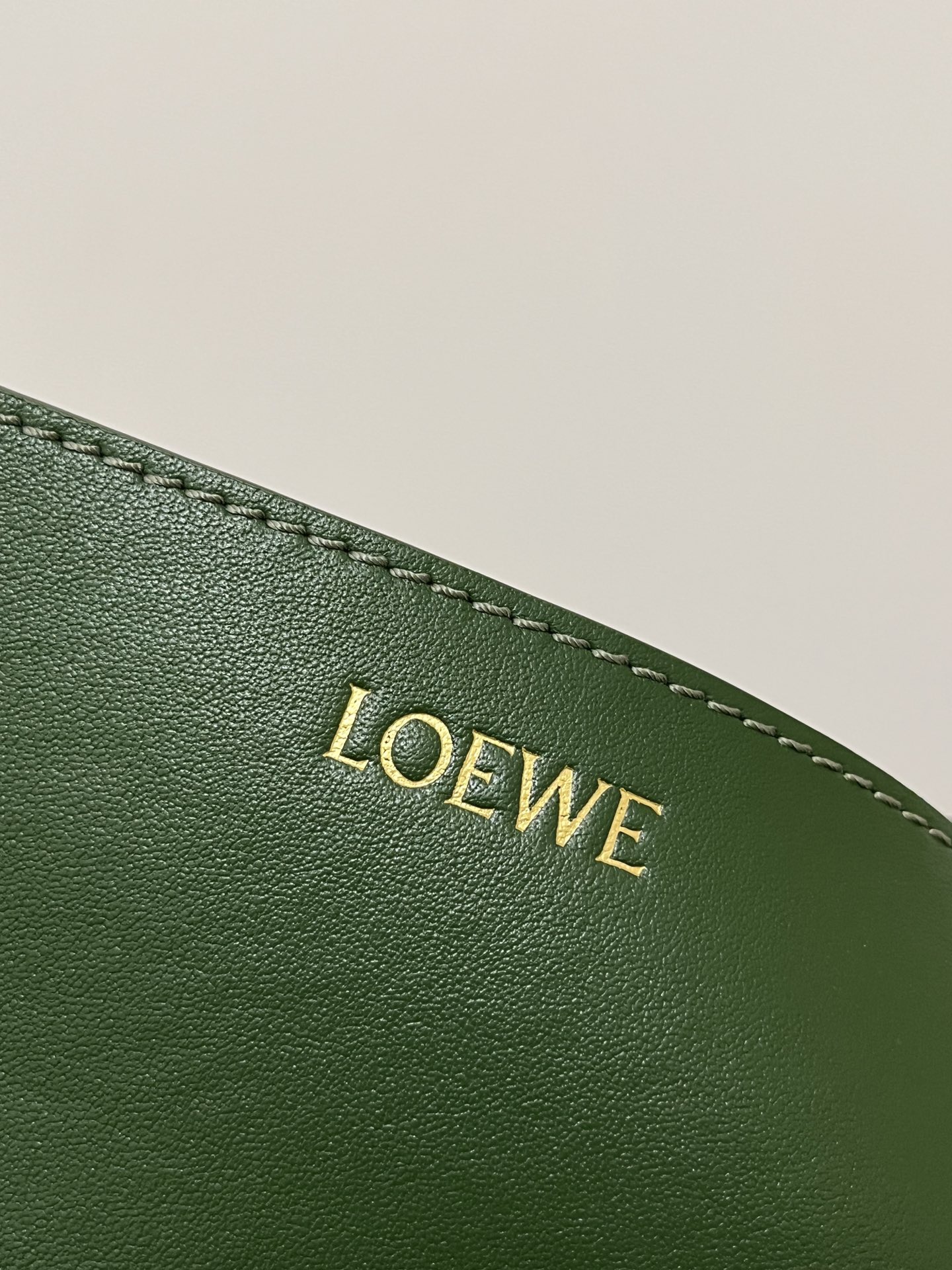 Loewe Shiny Calfskin Large Puzzle Fold Tote Umber Hunter Green