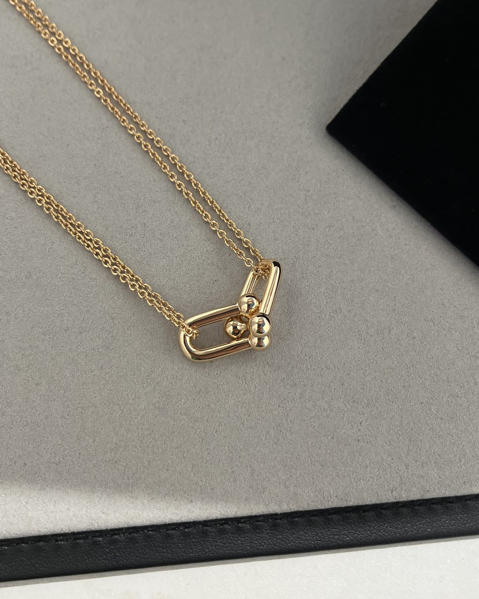 Tiffany HardWear Double Link Necklace in Rose Gold