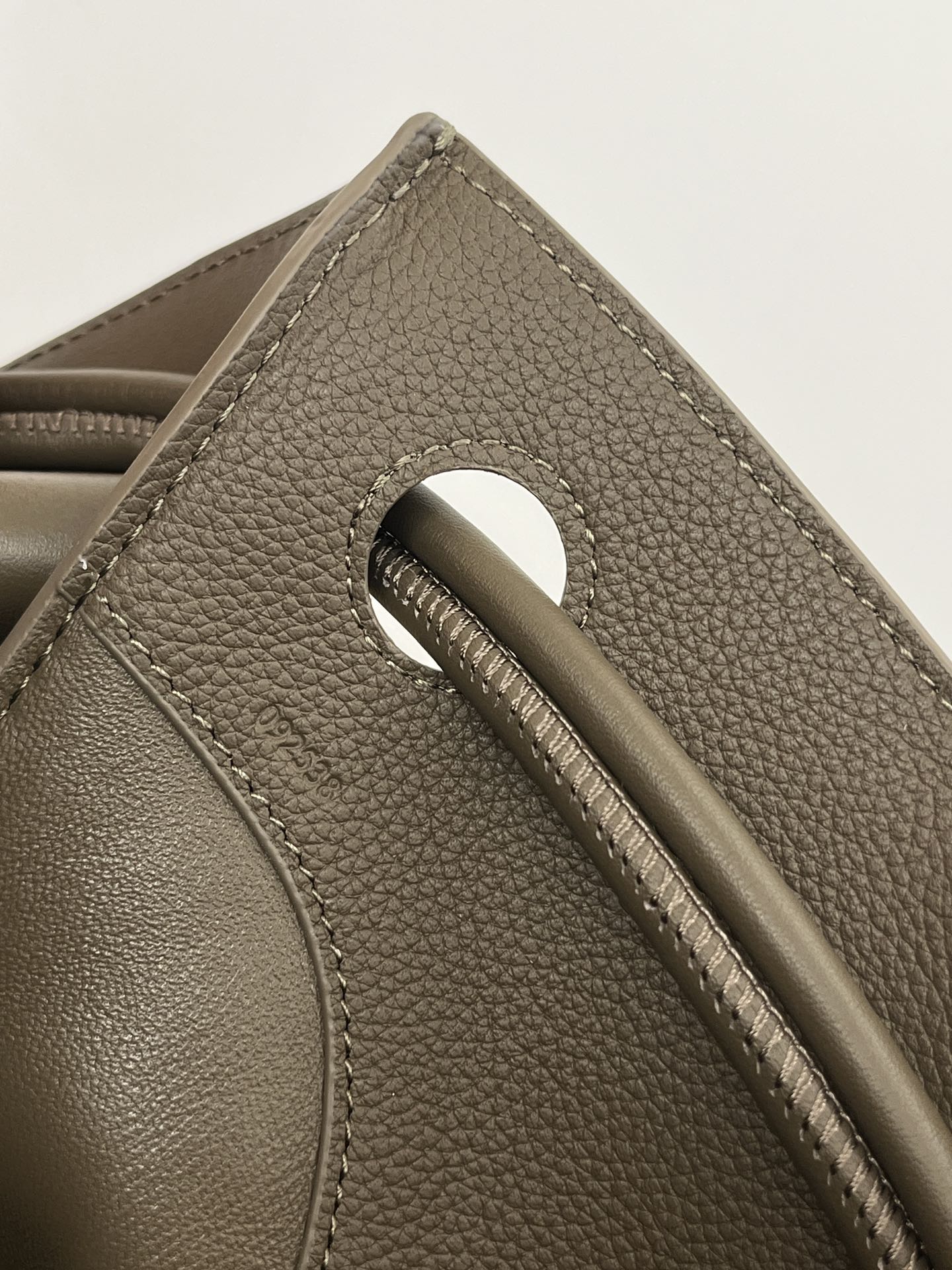 LOEWE Brown Large Grained Leather Madrid Shoulder Bag