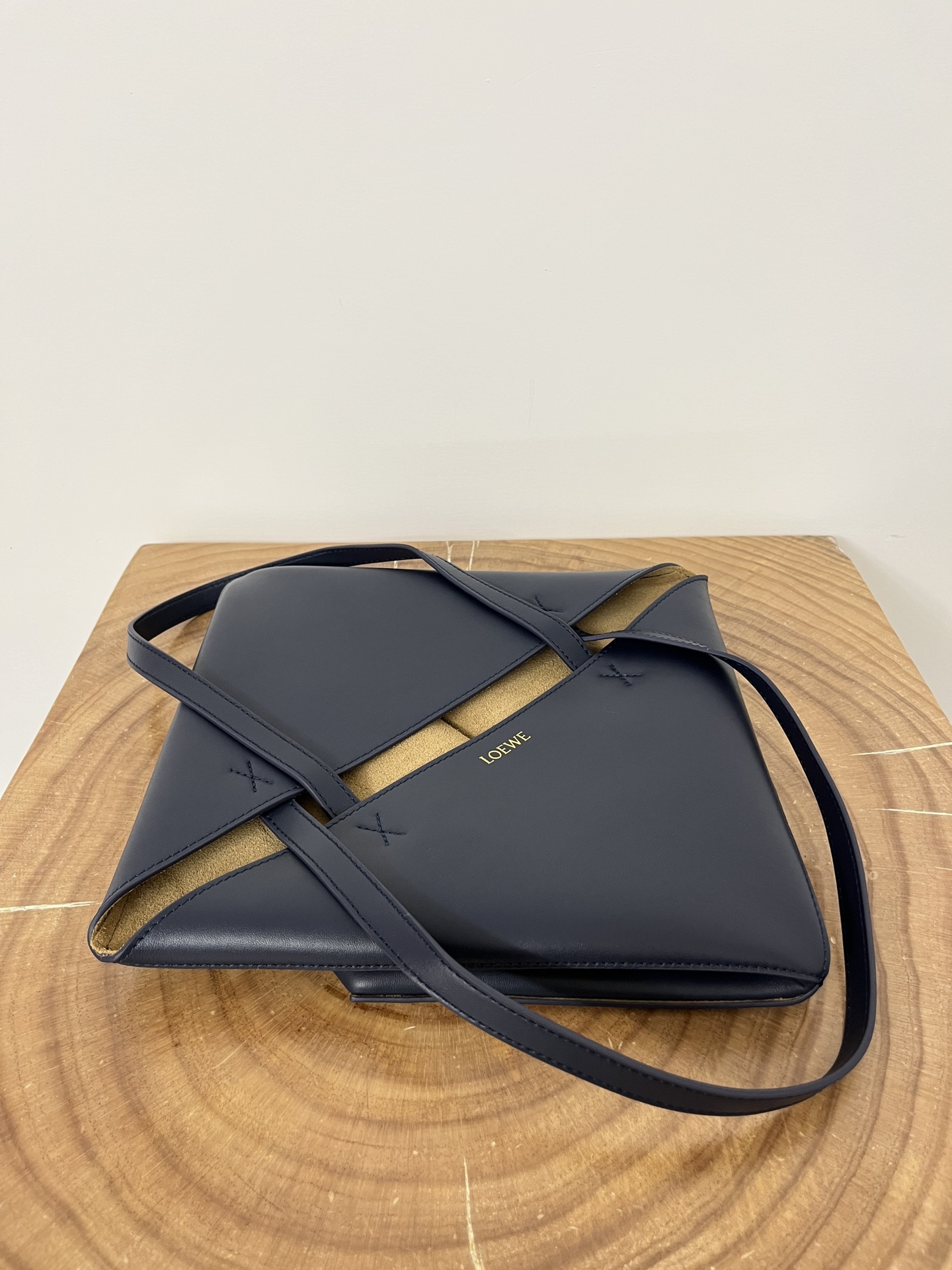 LOEWE Medium Puzzle Fold tote in shiny calfskin