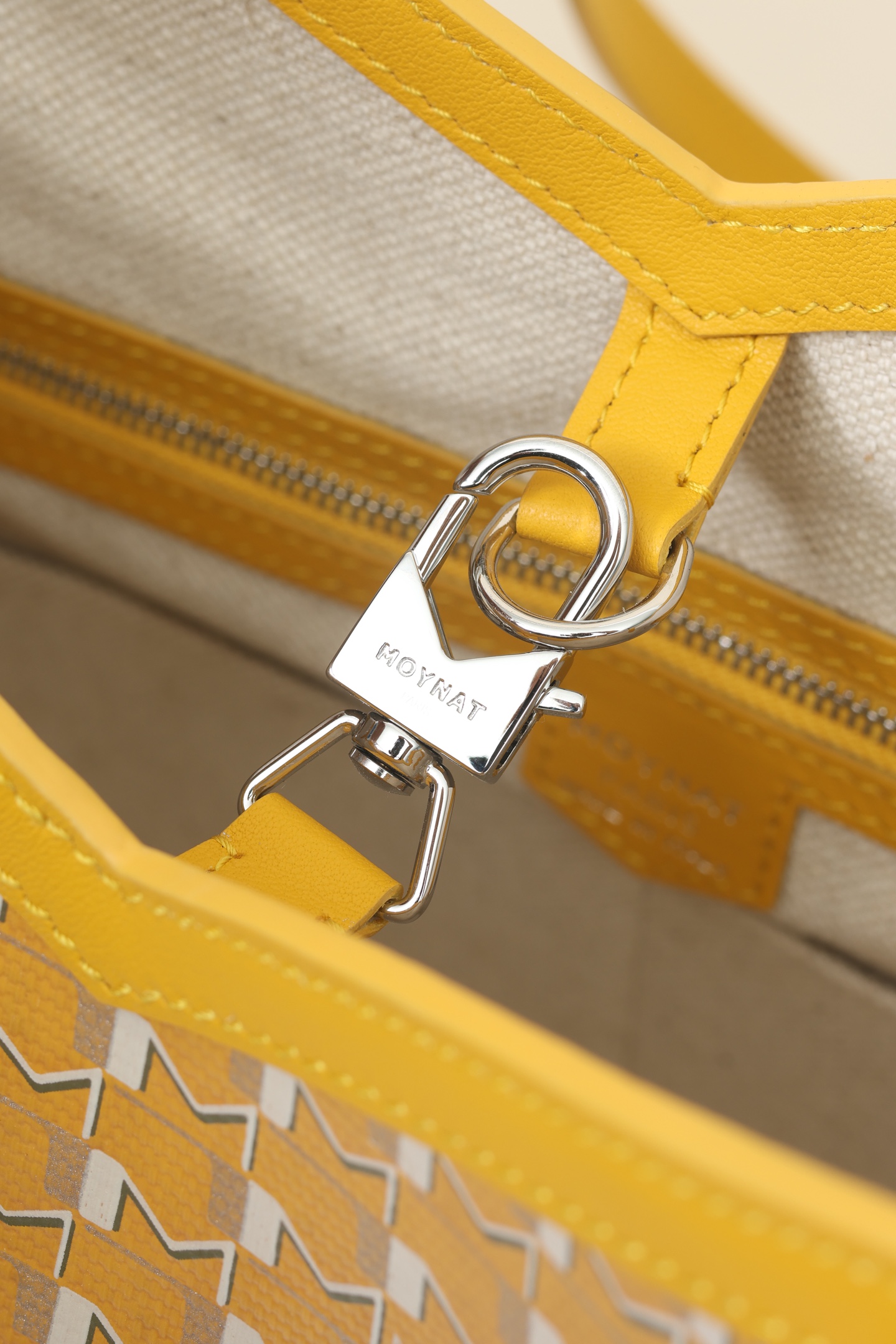 Moynat Canvas Tote Bag – Yellow & White