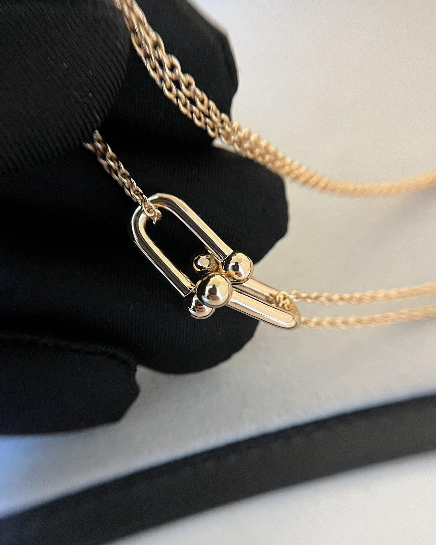 Tiffany HardWear Double Link Necklace in Rose Gold