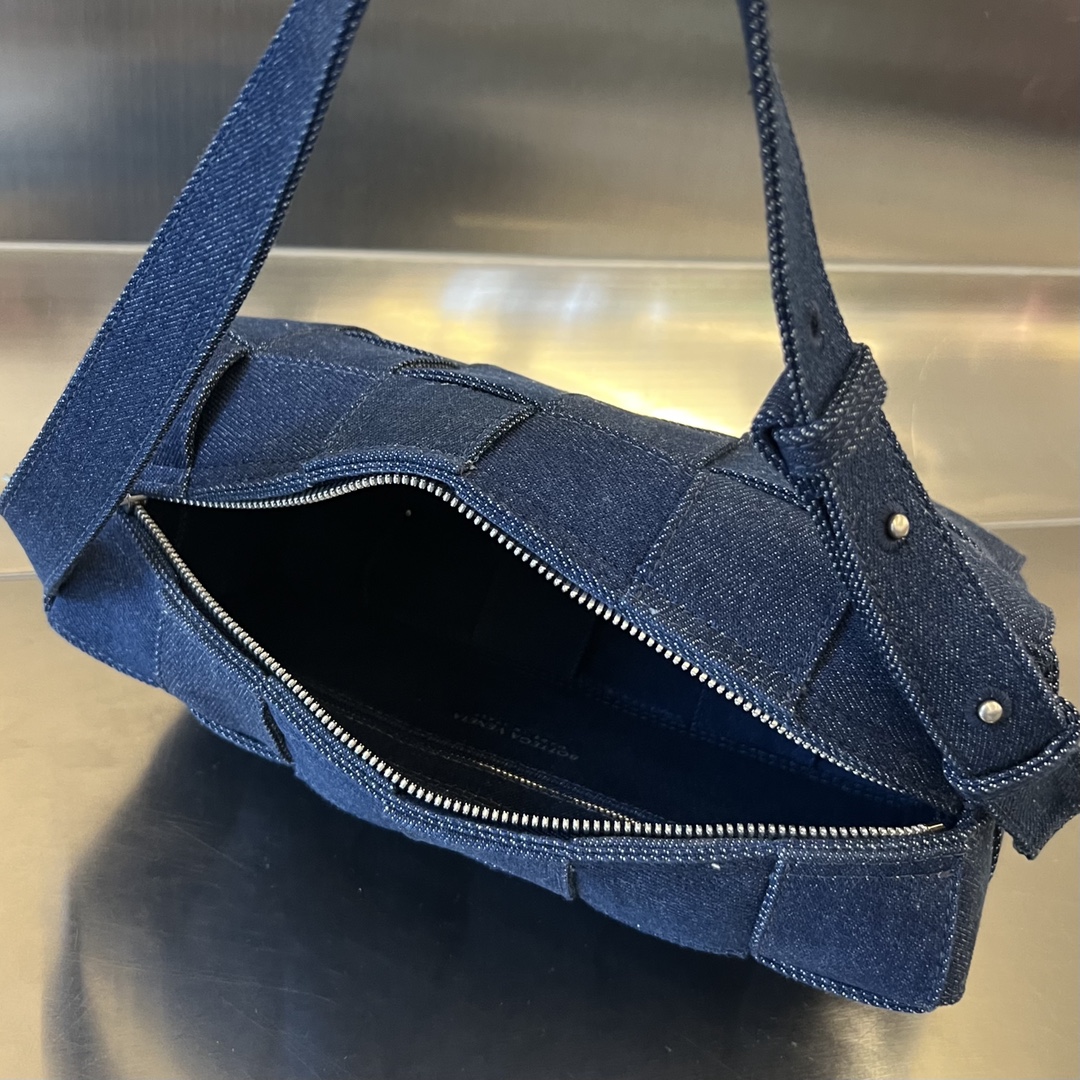 Bottega Veneta Small Cassette Intrecciato Denim Crossbody Bag