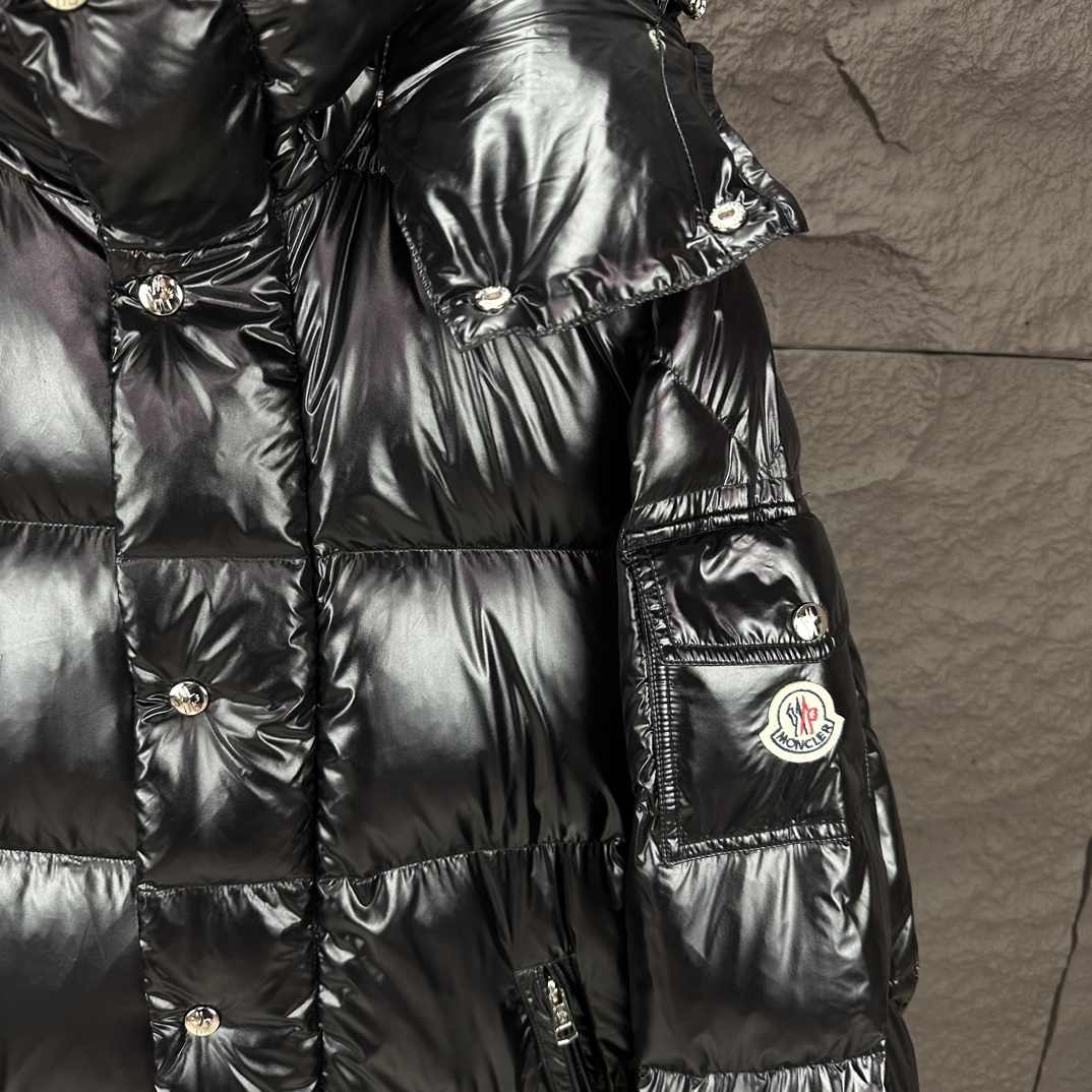 MONCLER Long Glossy Down Coat – Unisex Collection