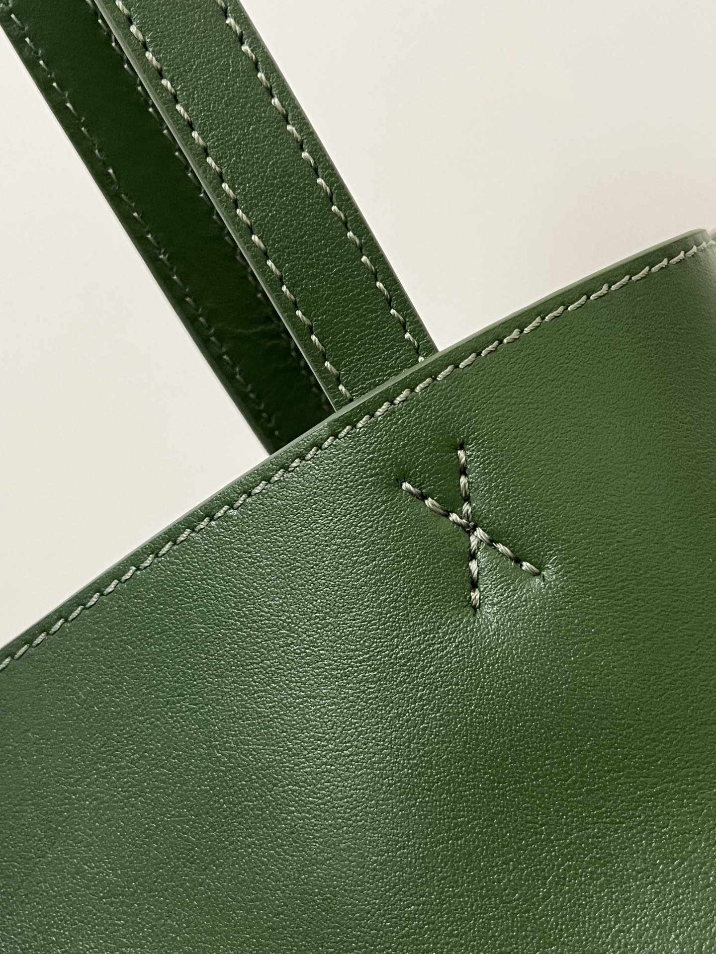 Loewe Shiny Calfskin Large Puzzle Fold Tote Umber Hunter Green