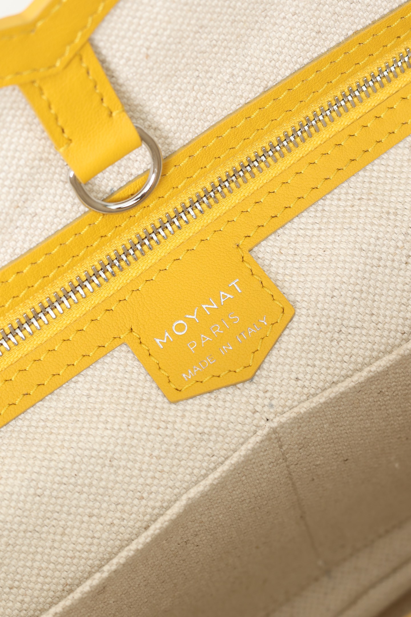 Moynat Canvas Tote Bag – Yellow & White