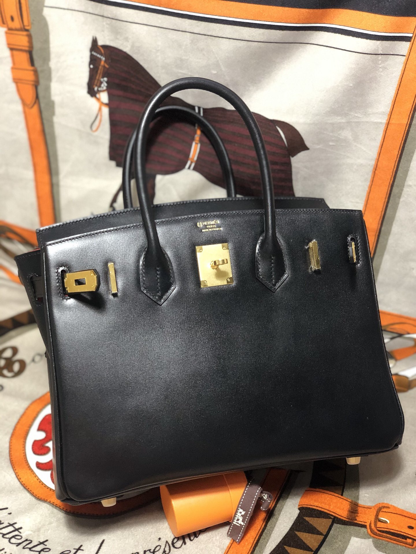 Hermès BOX birkin 30-35 customized