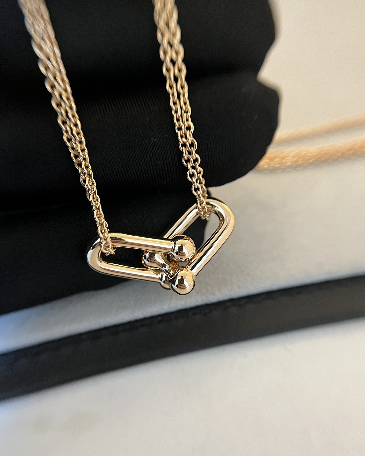 Tiffany HardWear Double Link Necklace in Rose Gold