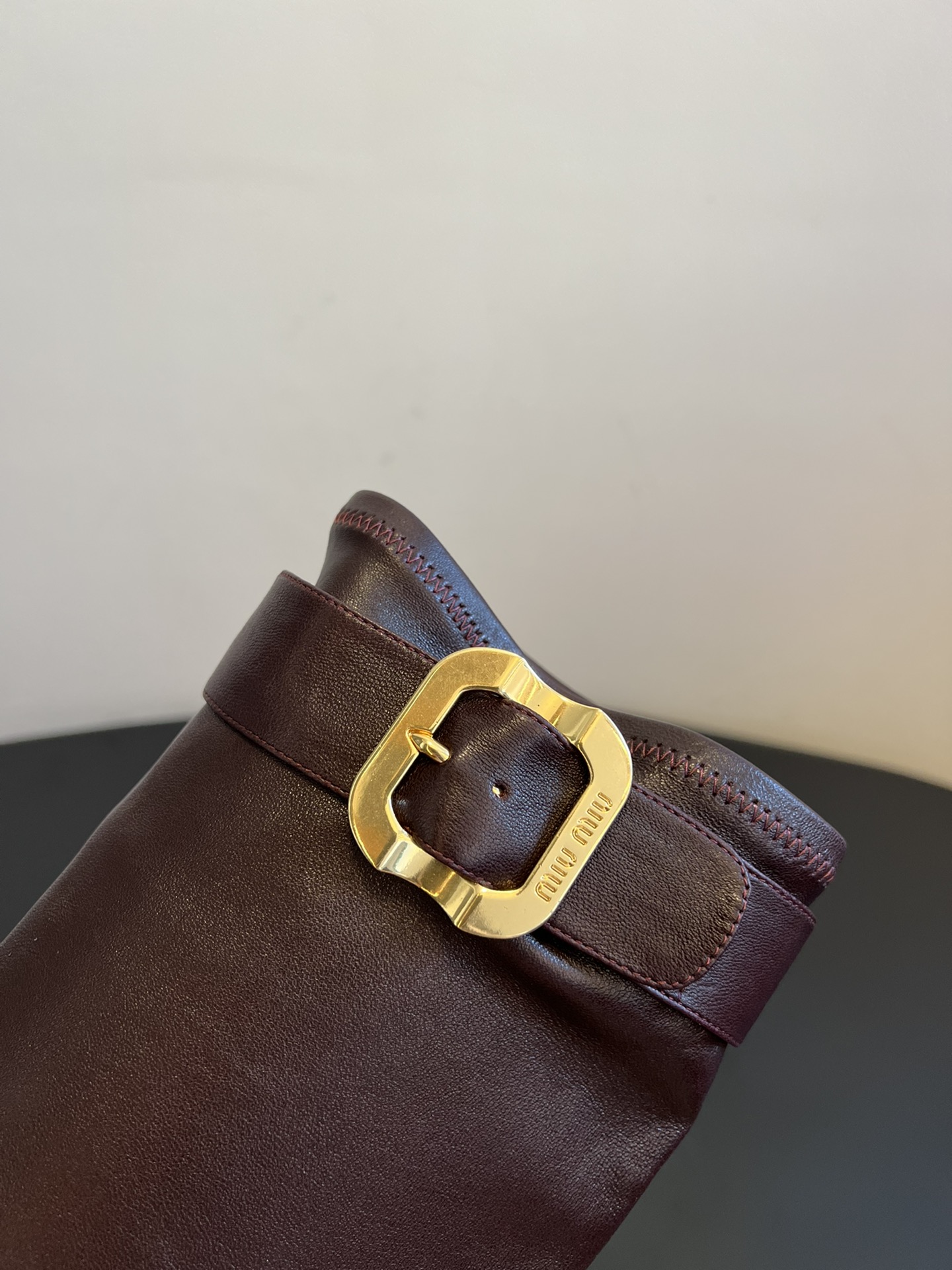 Miu miu High boots with buckle