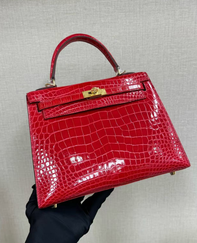Hermès Kelly 25 red customization