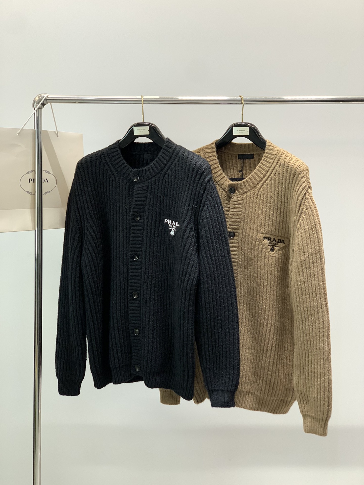 PRADA 2025 Winter Knit Cardigan Sweater