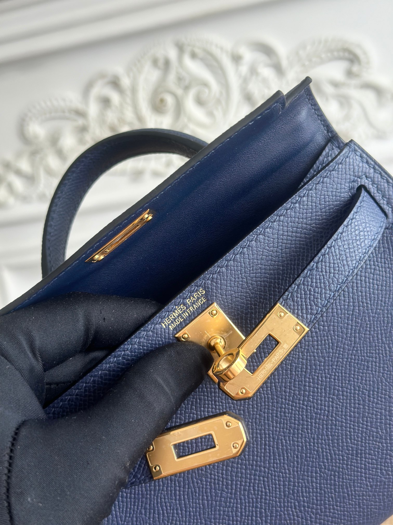 Hermès Mini Kelly Bag in Jewel Blue Epsom Leather