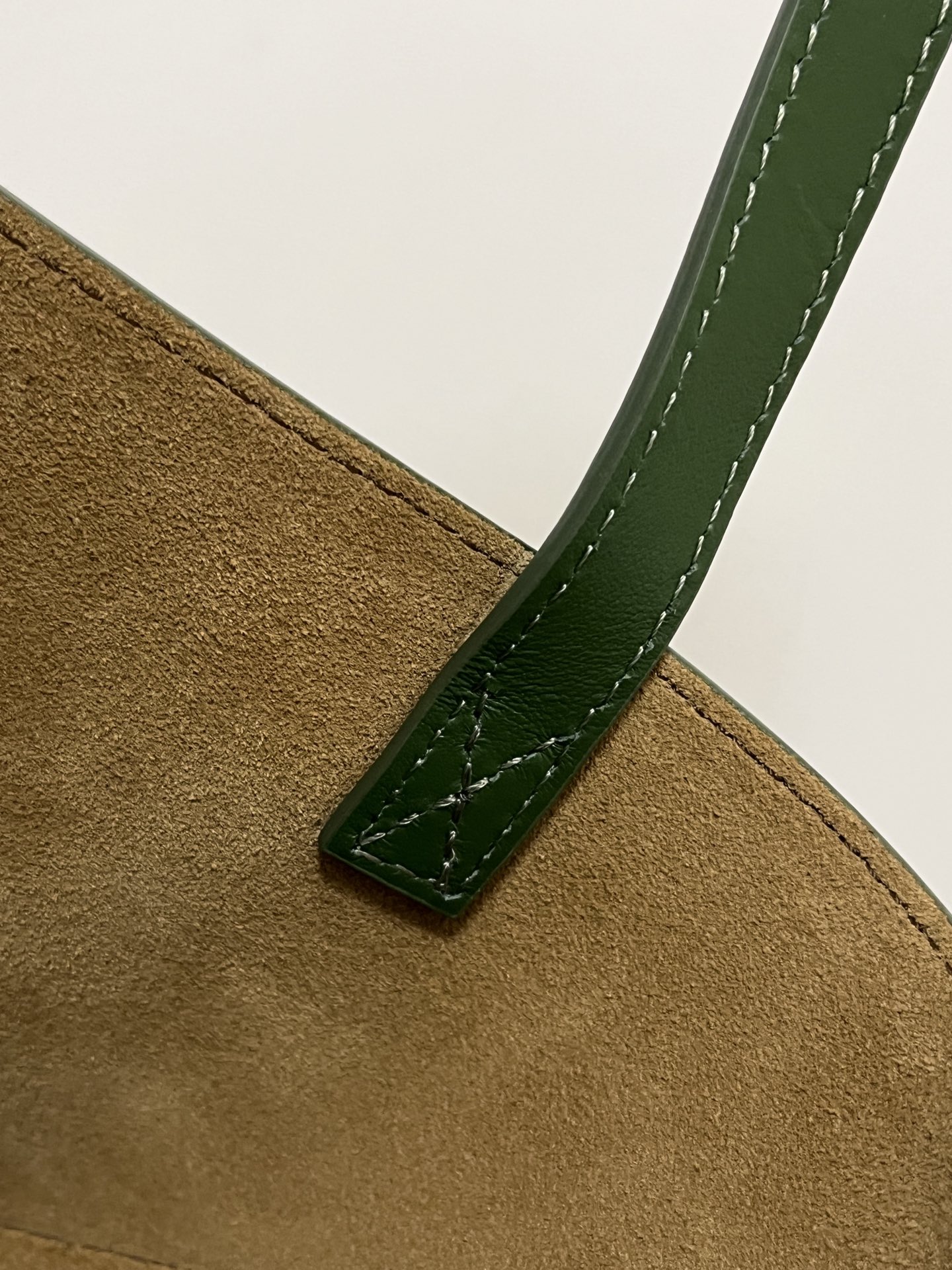 Loewe Shiny Calfskin Large Puzzle Fold Tote Umber Hunter Green